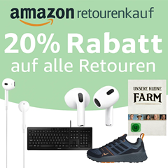 Amazon: 20% Rabatt auf ausgewählte Retourenartikel