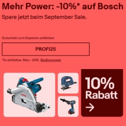 eBay: 10% Rabatt auf ausgewählte Bosch Artikel