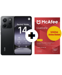 Xiaomi Redmi Note 14 (128GB, Midnight Black) für 29€ mit dem Super Select XS (3 GB, Super Select) für 3,99€/Monat