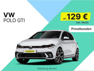 Volkswagen Polo GTI 2.0 TSI (207 PS, Automatik) für 129€/Monat (10.000 km/Jahr, 24 Monate, LF = 0,52)