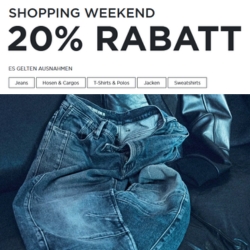 [endet heute] G-Star: 20% Rabatt auf viele ausgewählte Artikel