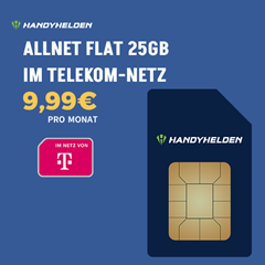 Klarmobil Allnet Flat 25GB für 9,99€/Monat (optional monatlich kündbar) im Telekom-Netz