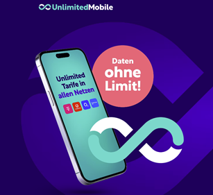 unlimited-mobile.de SIM-Only Mobilfunktarife mit unbegrenztem Datenvolumen geben – in allen Netzen