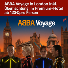 ABBA Voyage in London inkl. Übernachtung im Premium Hotel ab 123€ pro Person