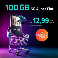 Dr.SIM: 100 GB im Vodafone-Netz für nur 12,99€/Monat – monatlich kündbar