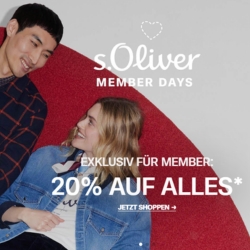 s.Oliver: 20% Rabatt auf Alles für Member ab 49€