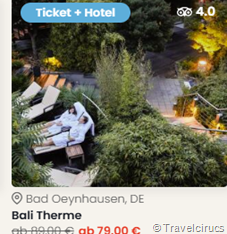 Übernachtung inkl. Tagestickets für die Bali Therme in Bad Oeynhausen ab 75€ pro Person