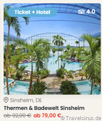 Übernachtungen inkl. Tagestickets für die Thermen & Badewelt Sinsheim ab 79€ pro Person