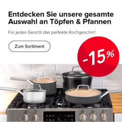 Ninja: 15% Rabatt auf das gesamte Töpfe- und Pfannen-Sortiment