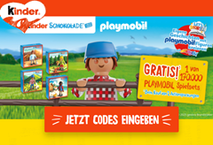 2 x Kinderschokolade Aktionspackung kaufen + gratis PLAYMOBIL Spielset erhalten