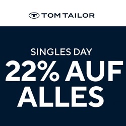 Tom Tailor: 22% Rabatt auf alle Styles zum Singles Day