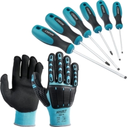 HAZET Schraubendreher Satz 6-teilig inkl. Mechaniker Handschuhe (Größe L) für 17,90€, Vergleich: 29,90€)