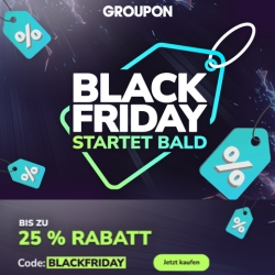 Groupon: Black Friday Countdown – bis zu 25% Rabatt