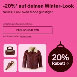 eBay: 20% Rabatt auf Fashion und Uhren