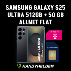 Samsung Galaxy S25 Ultra (512GB) für 139,00€ mit Telekom Magenta M (50 GB 5G) für 39,95€/Monat + 150€ Bonus