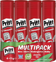 Pritt Klebestift 4er-Pack (4x11g) für 2,59€ (Vergleich: 8,56€)