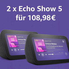 Echo Show 5 (3. Gen) im 2er-Pack für 108,98€ (Vergleich: 125,80€)