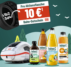 HohesC: 10€ Bahngutschein (ab 29,99€ einlösbar) im Deckel