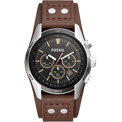 Fossil Coachman Herren Chronograph mit Lederarmband für 65€ (Vergleich: 94€)