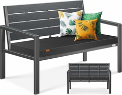 KESSER® Gartenbank (2-Sitzer, Holzoptik) mit Kissen für 118,80€ (Vergleich: 134,82€)