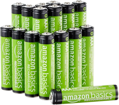 Amazon Basics 16er-Pack AAA-Akkus (800 mAh, 1000x ladbar) für 8,90€ – Spar-Abo