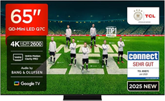 TCL 65Q7C 65″ QD-Mini LED TV (144Hz, B&O Sound, 2600 Nits) für 659,00€ (Vergleich: 793,80€)