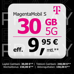 Telekom MagentaMobil S (30 GB 5G) für effektiv 9,95€/Monat (mit 760€ Cashback & Boni)