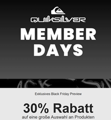 Quiksilver: 30% Rabatt auf die Herbst- und Winterkollektion