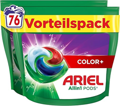 Ariel Waschmittel Pods All-in-1 (76 Waschladungen, Color+) für nur 16,24€ (VG: 22,12€)