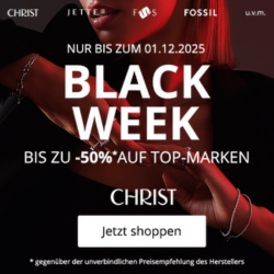 Chirst: Black Week mit bis zu 50% Rabatt auf ausgewählte Top-Marken
