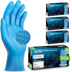 PROGRIP Extra Starke Nitrilhandschuhe mit Diamant Grip (50 Stk.) für 6,99€ (Vergleich: 10,99€)