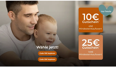 Nur heute bei babymarkt: 10€ Rabatt ab 49€ oder 25€ Rabatt ab 149€