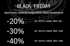 Dickies Black Week: 20% Rabatt ab 60€, 30% Rabatt ab 150€ oder 40% Rabatt ab 300€ Bestellwert