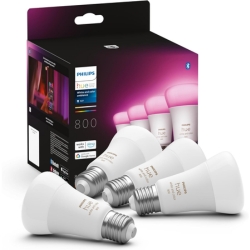 Philips Hue White & Color Ambiance E27 LED 4er-Pack für nur 109,98€ (Vergleich: 143,04€)