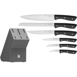 WMF Küchenmesser-Set mit grauem Holz-Messerblock (7-teilig) für nur 79,99€ (Vergleich: 99,25€)