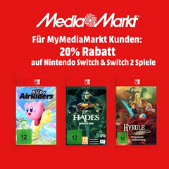 MediaMarkt: 20% Rabatt auf Nintendo Switch & Switch 2 Spiele für MyMediaMarkt Kunden