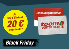 Nur morgen: Toom 20€ Gutschein je 100€ Bestellwert