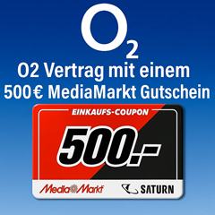 o2 Mobile Unlimited Max (300 Mbit/s) für 34,99€/Monat + 500€ MediaMarkt/Saturn Coupon + 150€ Bonus (rechnerisch 4,07€/Monat)