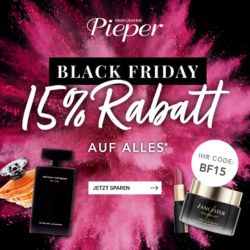 [nur heute] Parfümerie Pieper: Black Friday mit15% Rabatt auf alles