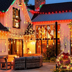 Jaxguom Eiszapfen Lichterkette (15M, 720 LEDs, Warmweiß) für 19,49€