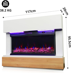 HOMAVO 36 Zoll Elektrokamin mit Schrank für 289,99€