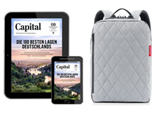 Capital E-Paper Jahresabo für 75,04€ + 75€ Prämie + gratis reisenthel Rucksack (Wert: 36€)