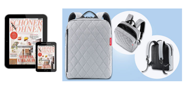 [Top] SCHÖNER WOHNEN E-Paper Jahresabo für 44,08€ + 40€ Prämie + gratis reisenthel Rucksack (Wert: 36€)
