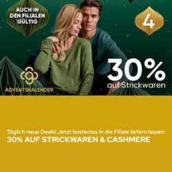 [nur heute] Galeria: 30% Rabatt auf Strickwaren
