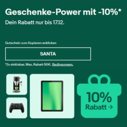eBay: 10% Rabatt auf ausgewählte Technik