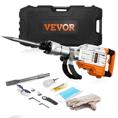 VEVOR Hochleistungs-Abbruchhammer (3500 W, 60 Joule) inklusive Meißel-Set für 117,66€