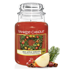 Yankee Candle Duftkerze Red Apple Wreath (groß, 623g) für 21,99€ (Vergleich: 29,69€)