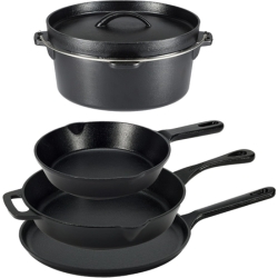Amazon Basics 5-teiligen Gusseisen-Kochgeschirr-Set für nur 57,00€ (statt 75,64€)