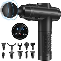 Zerolia Massagepistole (30 Geschwindigkeiten, 10 Köpfe) für 18,23€ dank 40% Gutscheincode