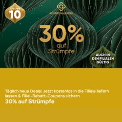 [nur heute] Galeria: 30% Rabatt auf Strümpfe & Socken